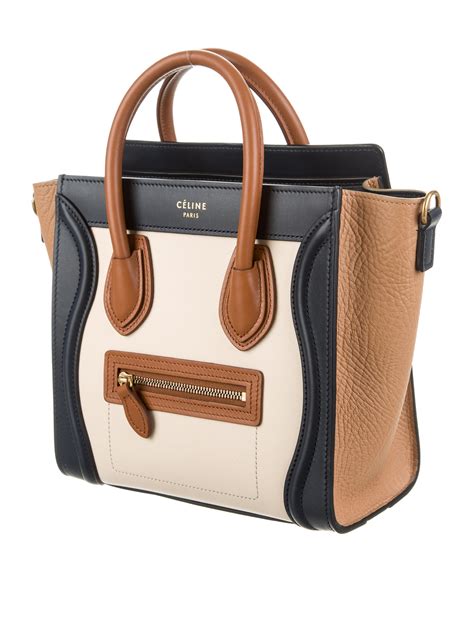 celine nano luggage sale|Celine shoulder luggage tote price.